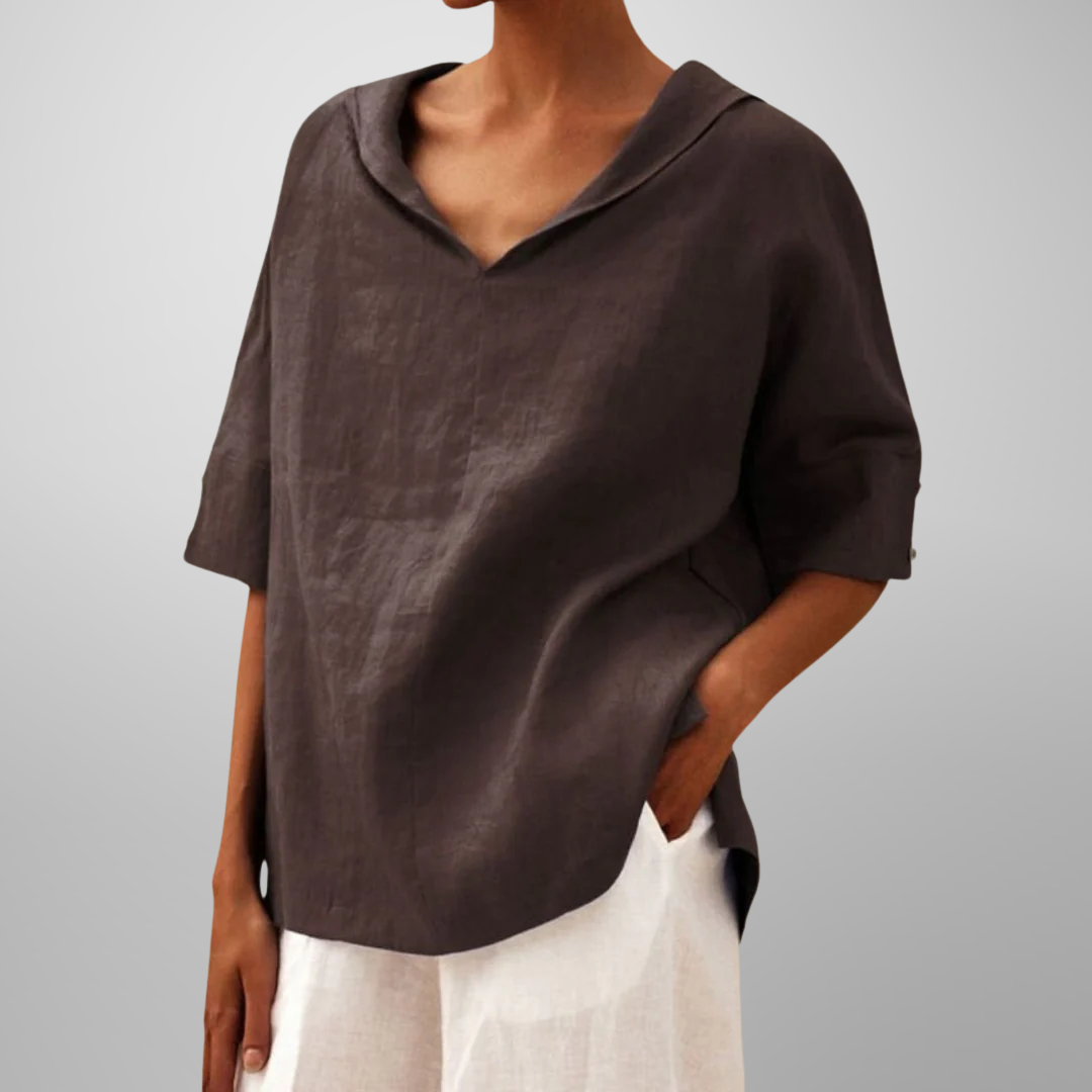 Lucy – Cotton Loose-Fitting Blouse