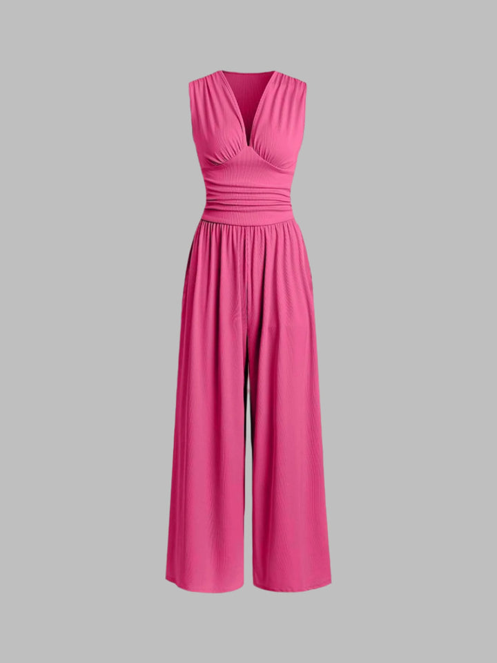 MUTYA™ – Chic Sleeveless Wide-Leg Jumpsuit