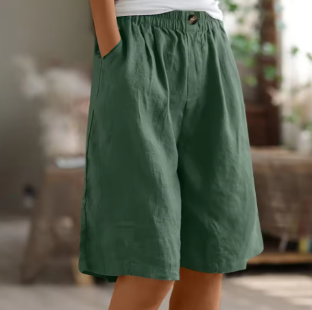 Shorts Damen | Elastischer Bund & Entspannter Bermuda-Schnitt