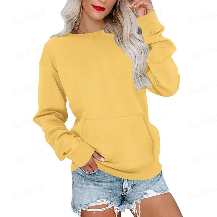 ERMA™ - Women's Lightweight Crewneck Hoodless Sweatshirt