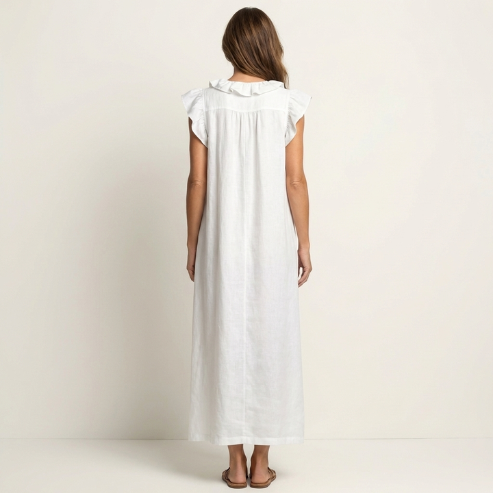 Josette | Ruffled V-Neck Maxi Dress