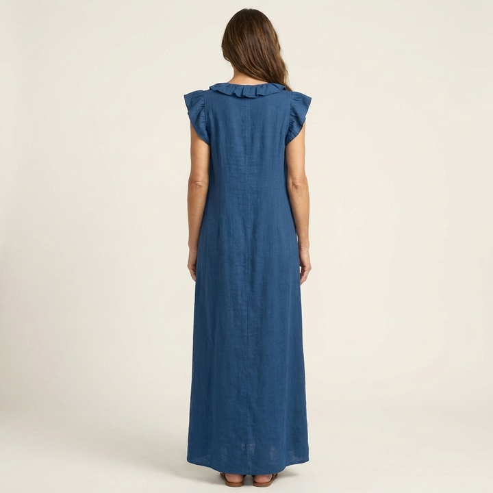 Josette | Ruffled V-Neck Maxi Dress