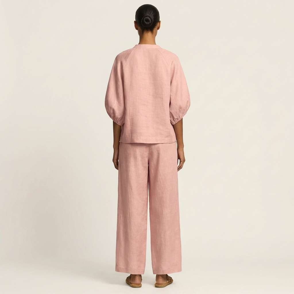 Marlowe | Set with Puff Sleeves and Front Zipper