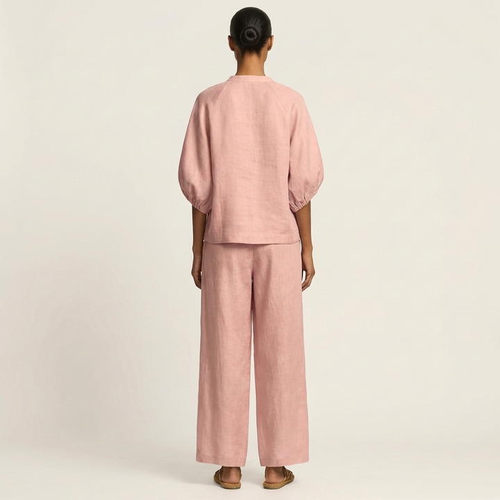 Marlowe | Set with Puff Sleeves and Front Zipper