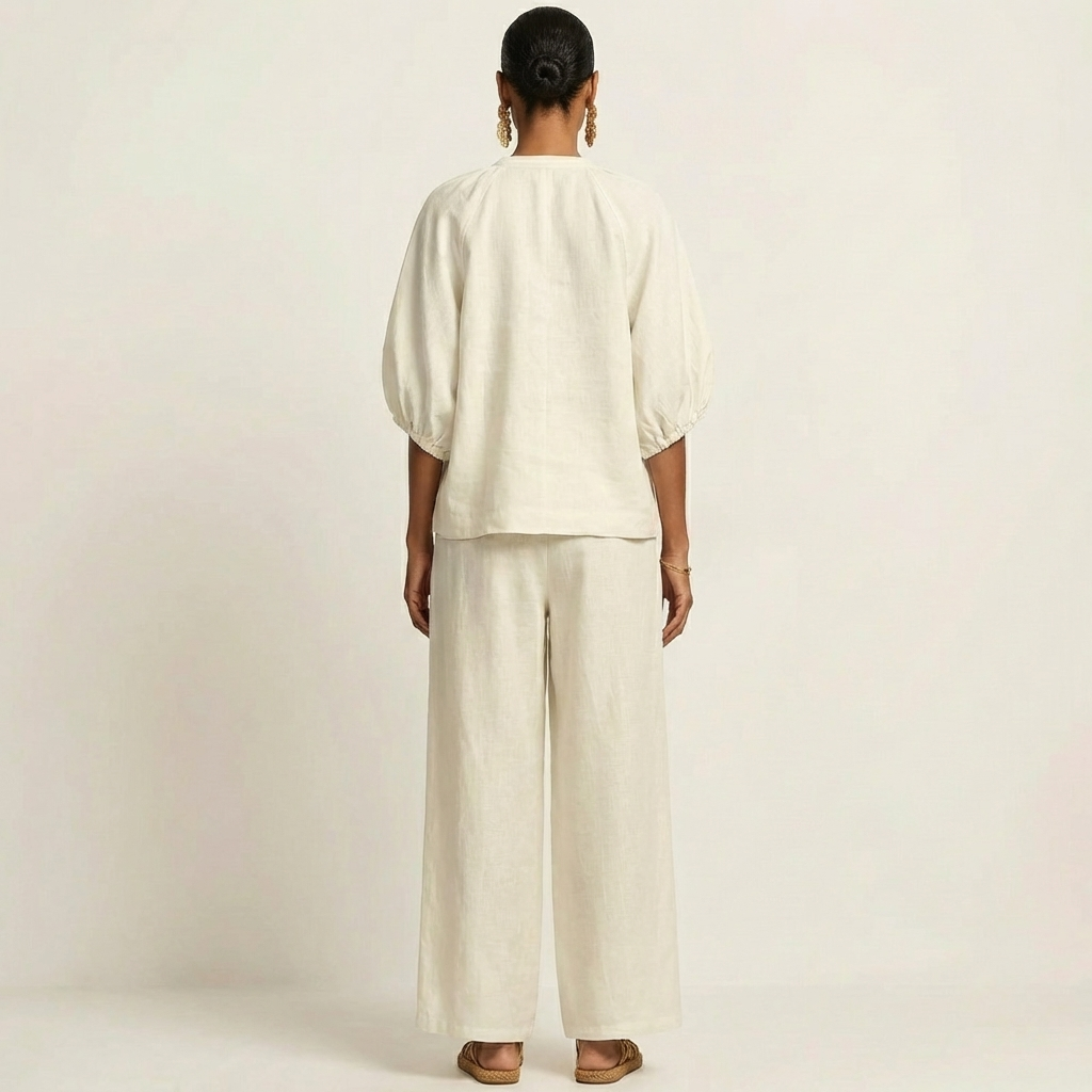 Marlowe | Set with Puff Sleeves and Front Zipper