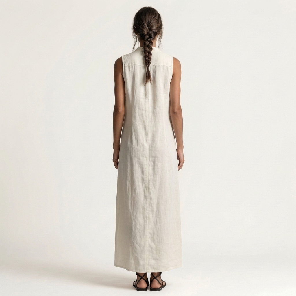 Mirabell | Hoodless, Sleeveless Maxi Dress with Button Placket