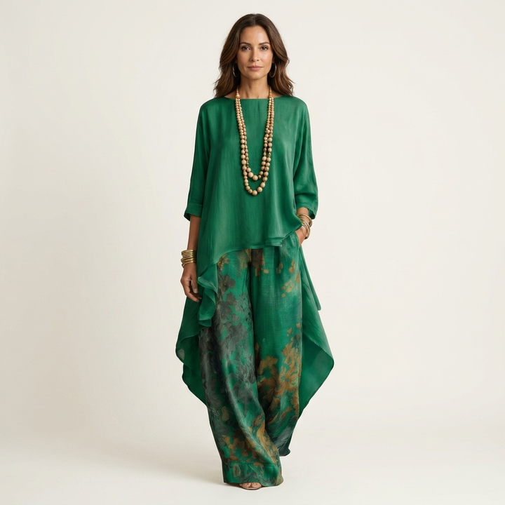 Cariola | Two-Piece Set with Asymmetrical Tunic