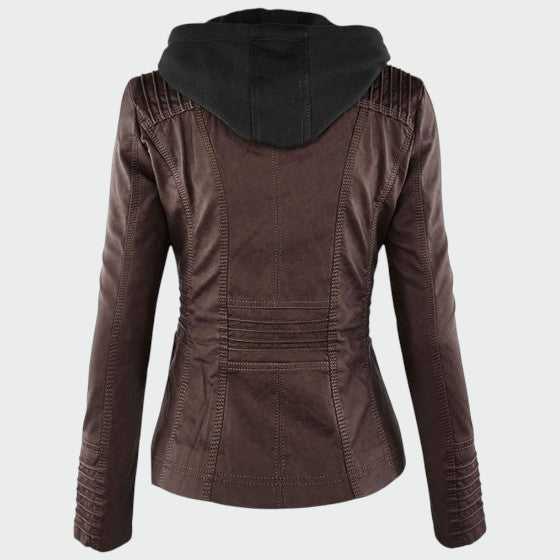 Gia - Leather Biker Jacket